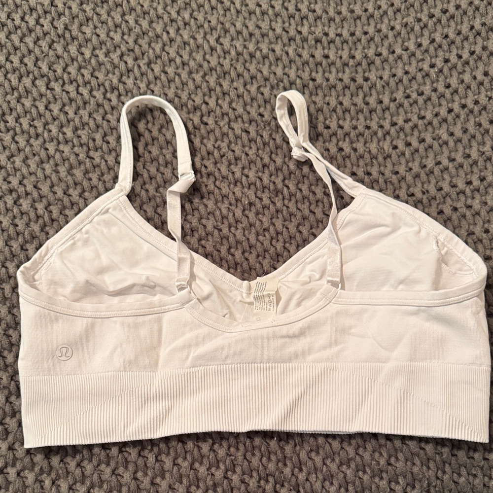 lululemon athletica white sports bra